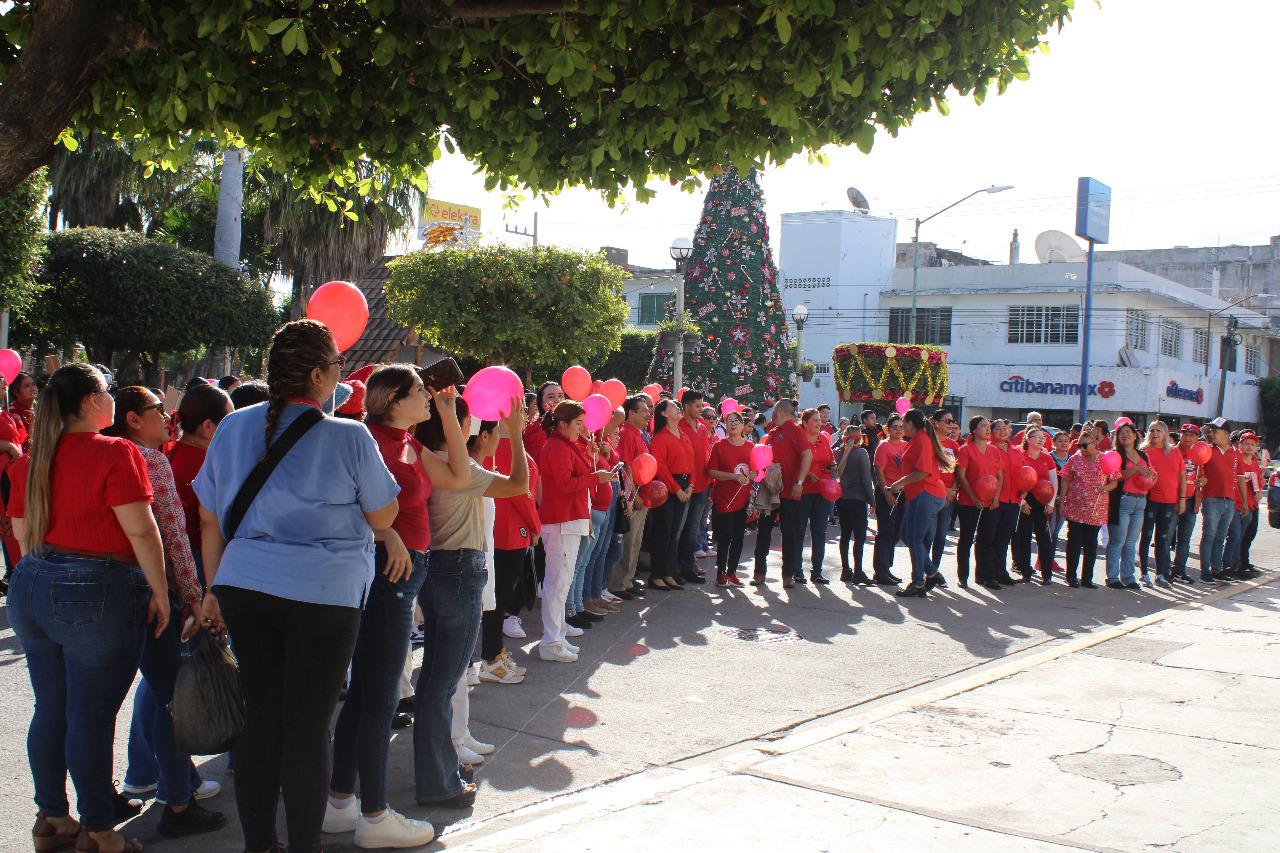 $!Marchan en pro de la lucha contra el SIDA en Escuinapa