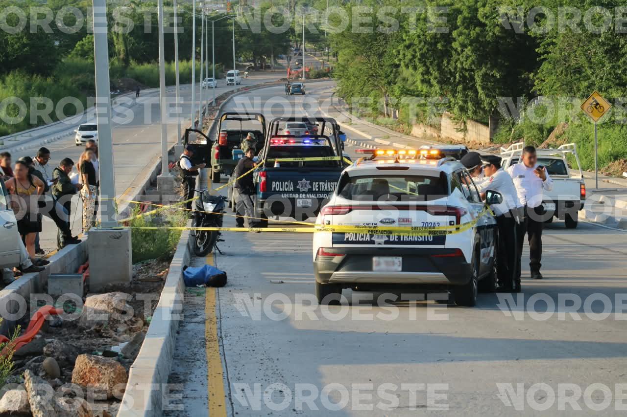 $!Motociclista derrapa y muere en ampliación del bulevar Agricultores, al sur de Culiacán