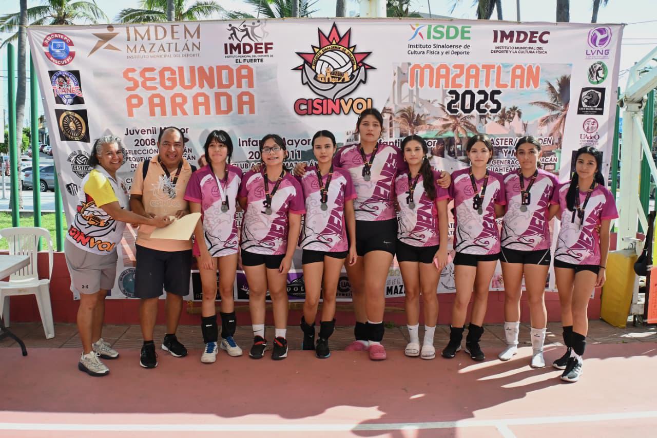 $!Selección Mazatlán impone la casa en Circuito Sinaloense de Voleibol