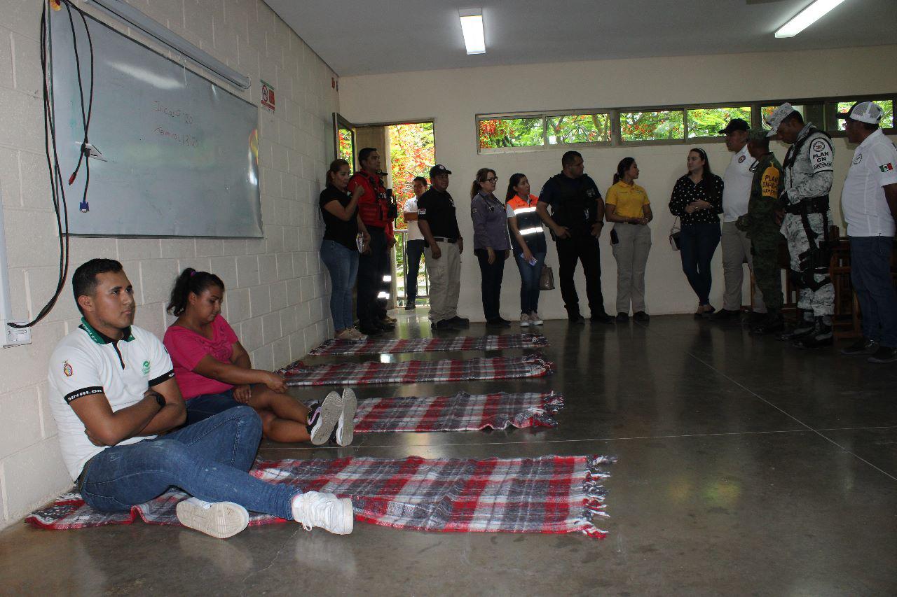 $!Activan simulacro del Plan DNIII en Escuinapa para temporada de lluvias