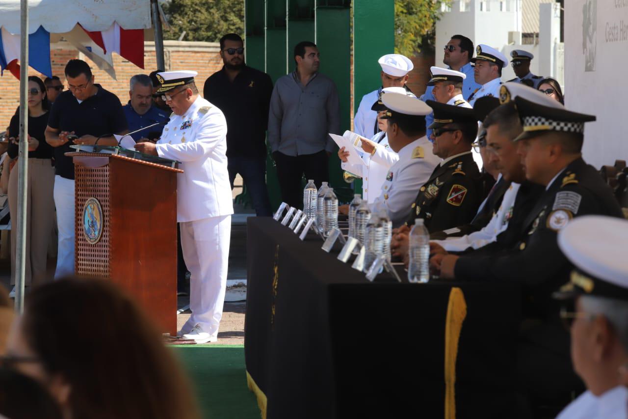 $!Celebran en Mazatlán el 111 aniversario de la gesta heróica de la defensa del Puerto de Veracruz
