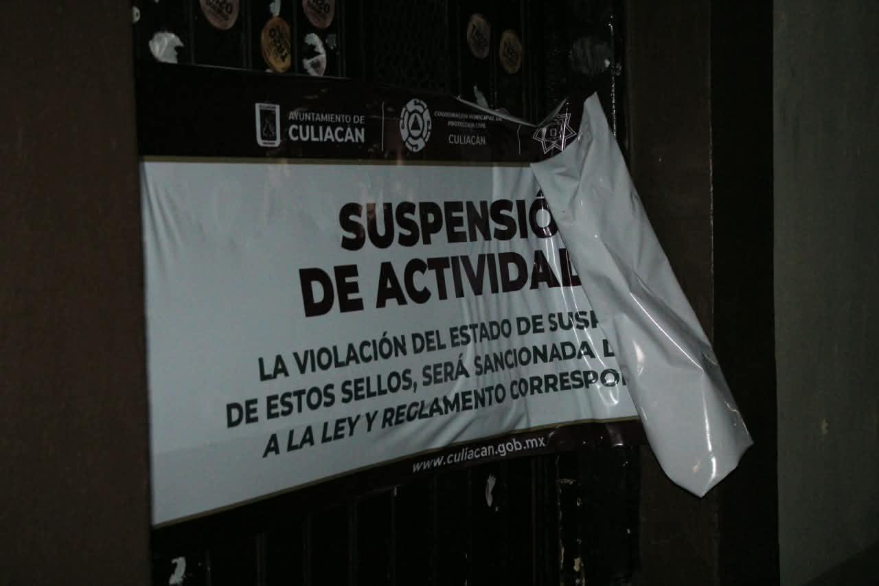 $!Clausuran autoridades bar en el Centro de Culiacán