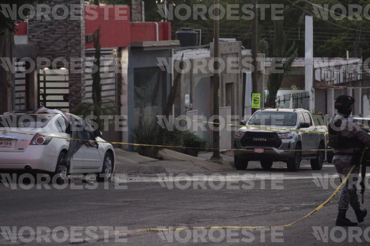 $!Disparan con arma larga contra fachada de una casa en la colonia Díaz Ordaz, en Culiacán