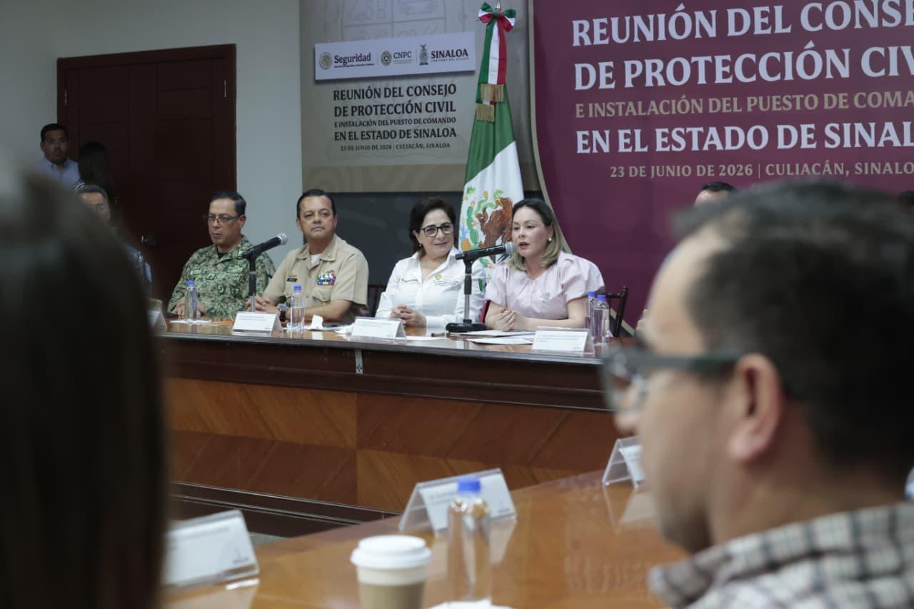 $!Sinaloa instala Puesto de Comando y se declara listo para la temporada de lluvias y ciclones