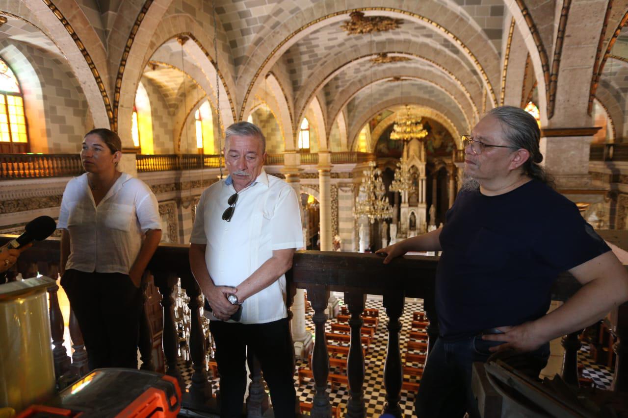 $!Llaman a apoyar obras de conservación donde se encuentra el órgano de la Catedral de Mazatlán