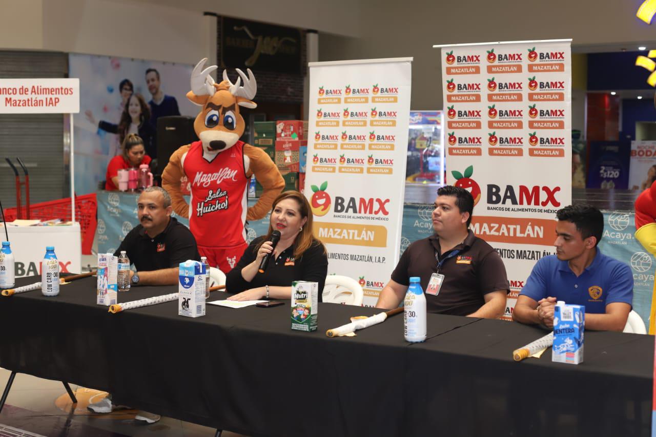 $!Banco de Alimentos de Mazatlán no cumple la meta de Bigotes de Leche; siguen recibiendo donativos