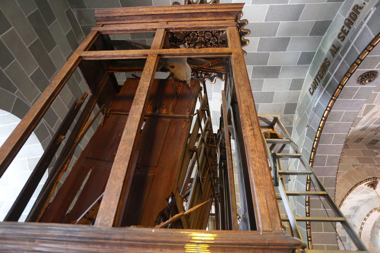 $!Llaman a apoyar obras de conservación donde se encuentra el órgano de la Catedral de Mazatlán