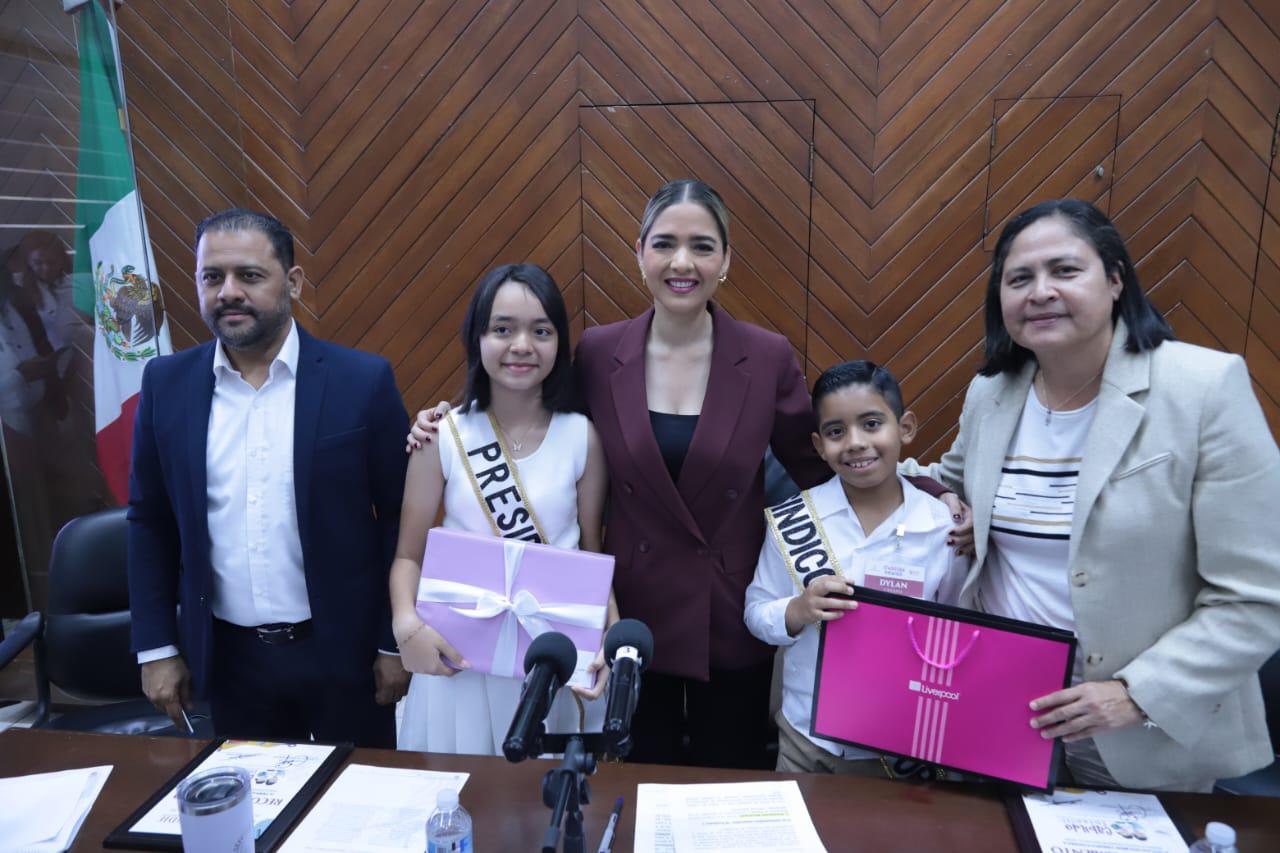 $!Rinden protesta integrantes del Cabildo Infantil 2025, en Mazatlán