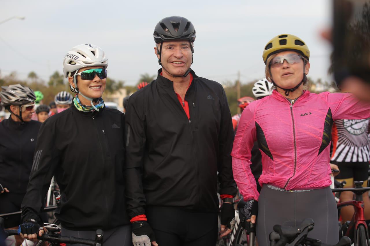 $!Con rodada inauguran ampliación de la carretera Mazatlán-Cerritos