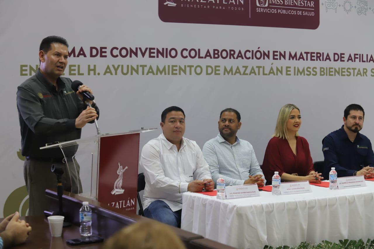 $!Firman convenio de colaboración el Ayuntamiento de Mazatlán y el IMSS Bienestar Sinaloa