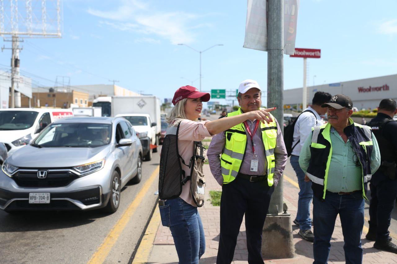 $!Tránsito Municipal y SICT recorren zonas donde habilitarán rutas alternas por construcción de puente