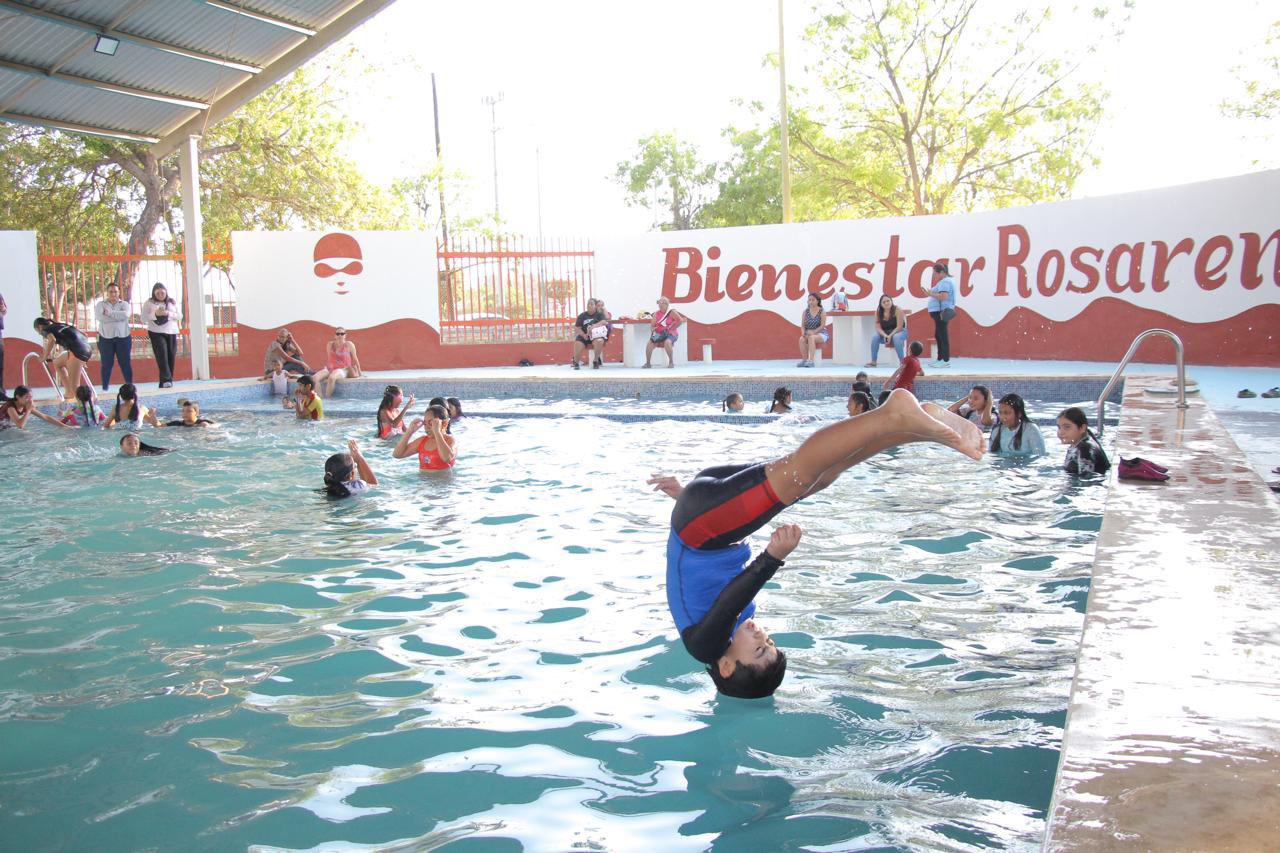 $!Tras rehabilitación, inauguran Alberca Municipal en Rosario