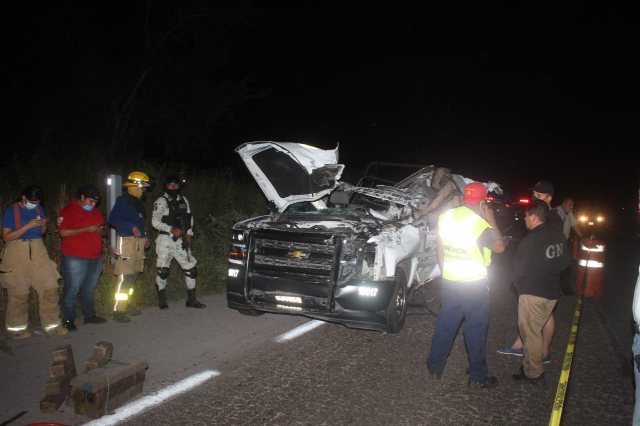 $!Muere elemento de la Guardia Nacional en choque por la carretera Mazatlán-Culiacán
