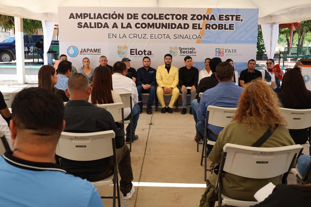 $!Inician ampliación del colector sanitario en La Cruz, Elota: obra beneficiará a familias de la zona este