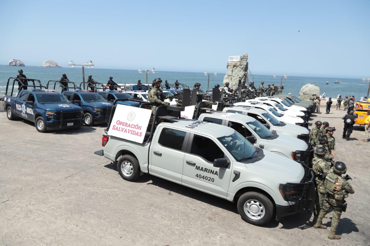 $!Con 14 mil 264 efectivos confirmados, dan banderazo en Mazatlán al Operativo Estatal de Semana Santa 2025