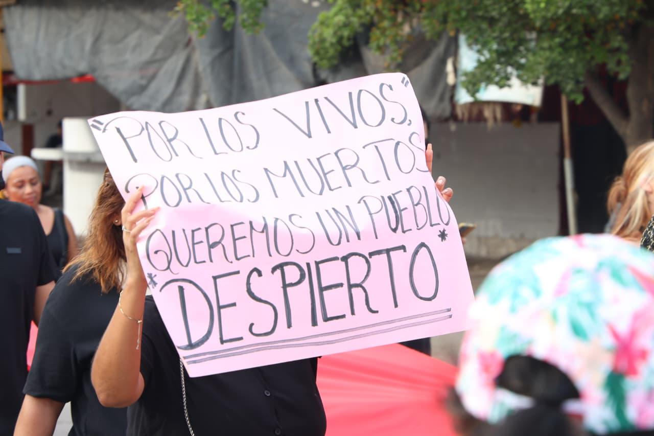 $!Con marcha, reclaman paz por Escuinapa