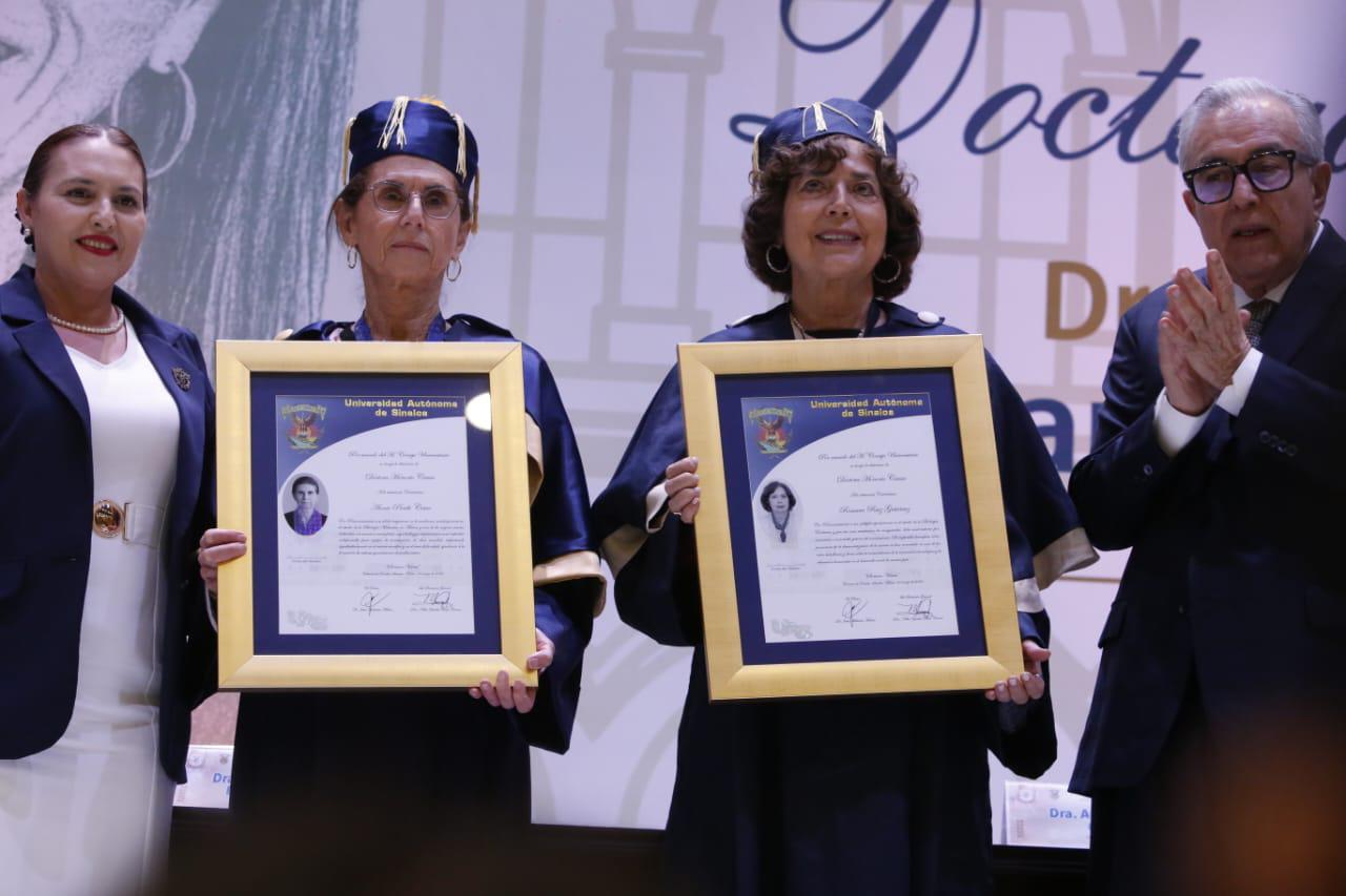 $!UAS otorga Doctorados Honoris Causa a Annie Pardo Cemo y Rosaura Ruiz Gutiérrez