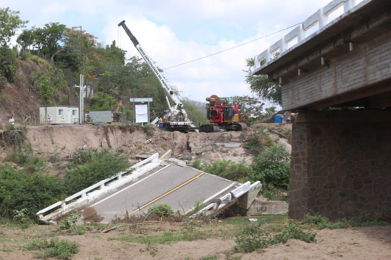 $!Inician perforaciones para poner pilares del puente de El Quelite, al norte de Mazatlán