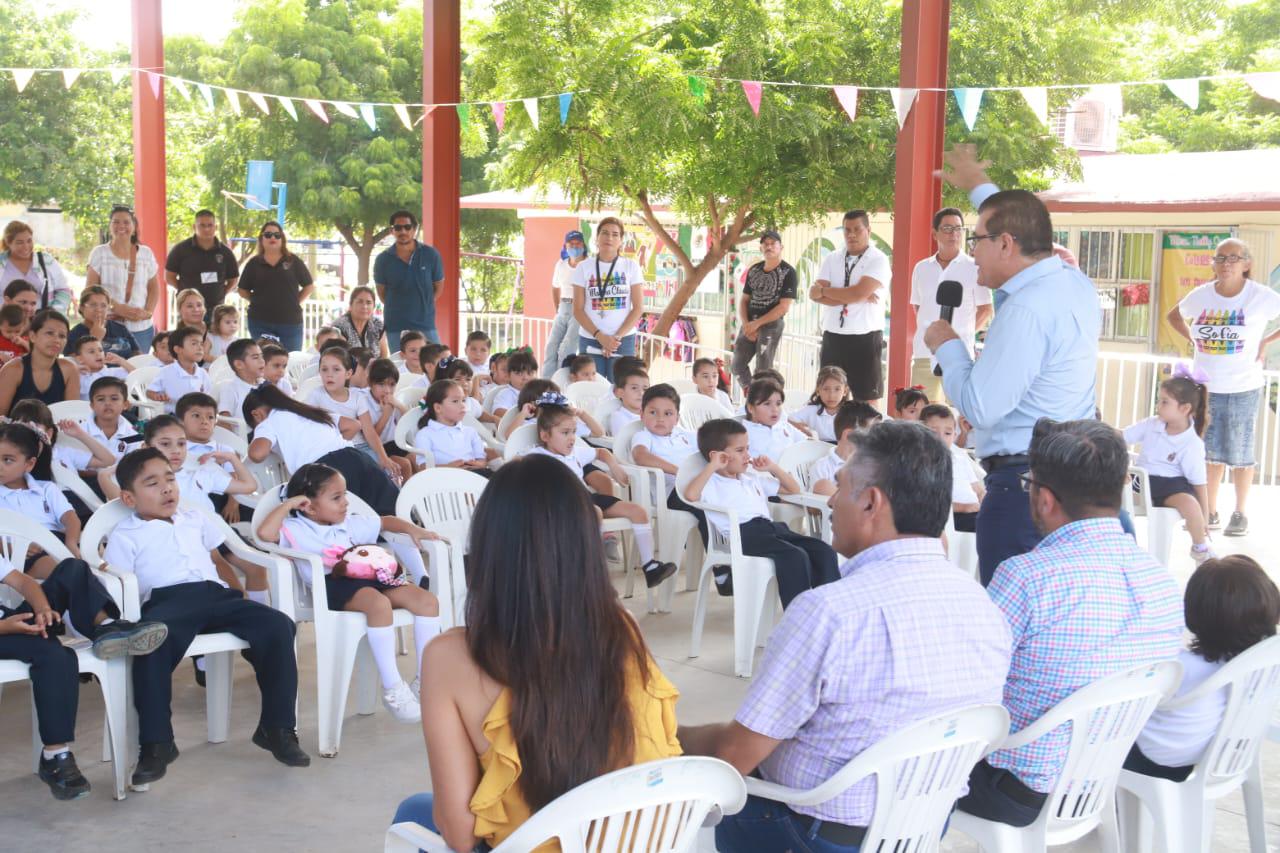 $!Inauguran techumbre del jardín de niños de Mazatlán