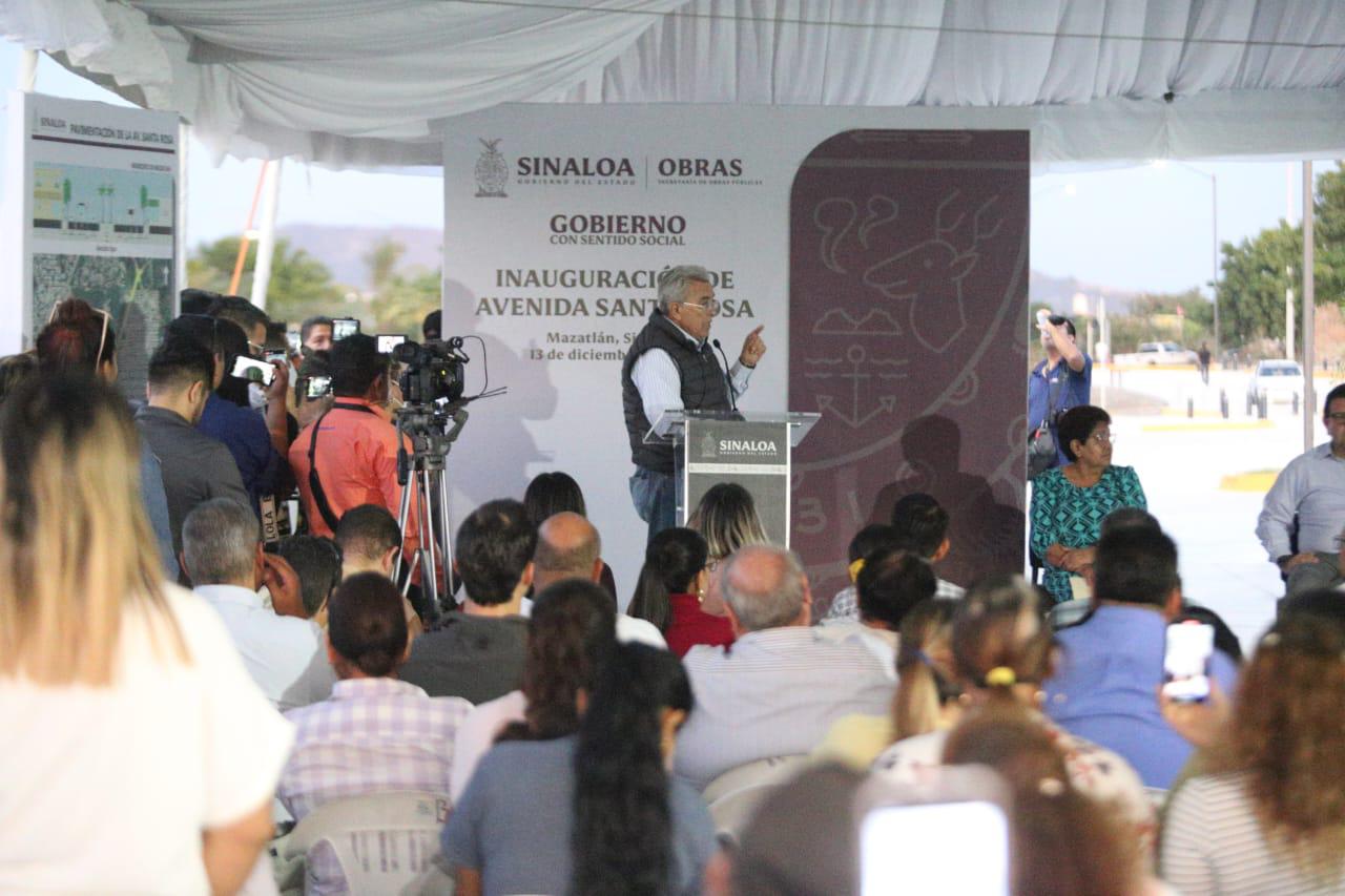 $!Inaugura Rocha ampliación de la Avenida Santa Rosa, en zona popular de Mazatlán