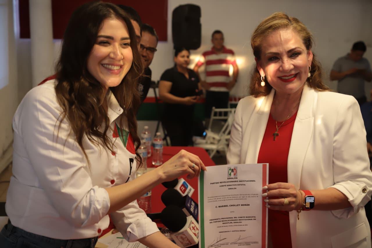 $!Maribel Chollet asume la dirigencia del PRI en Mazatlán con el reto de revitalizar al partido