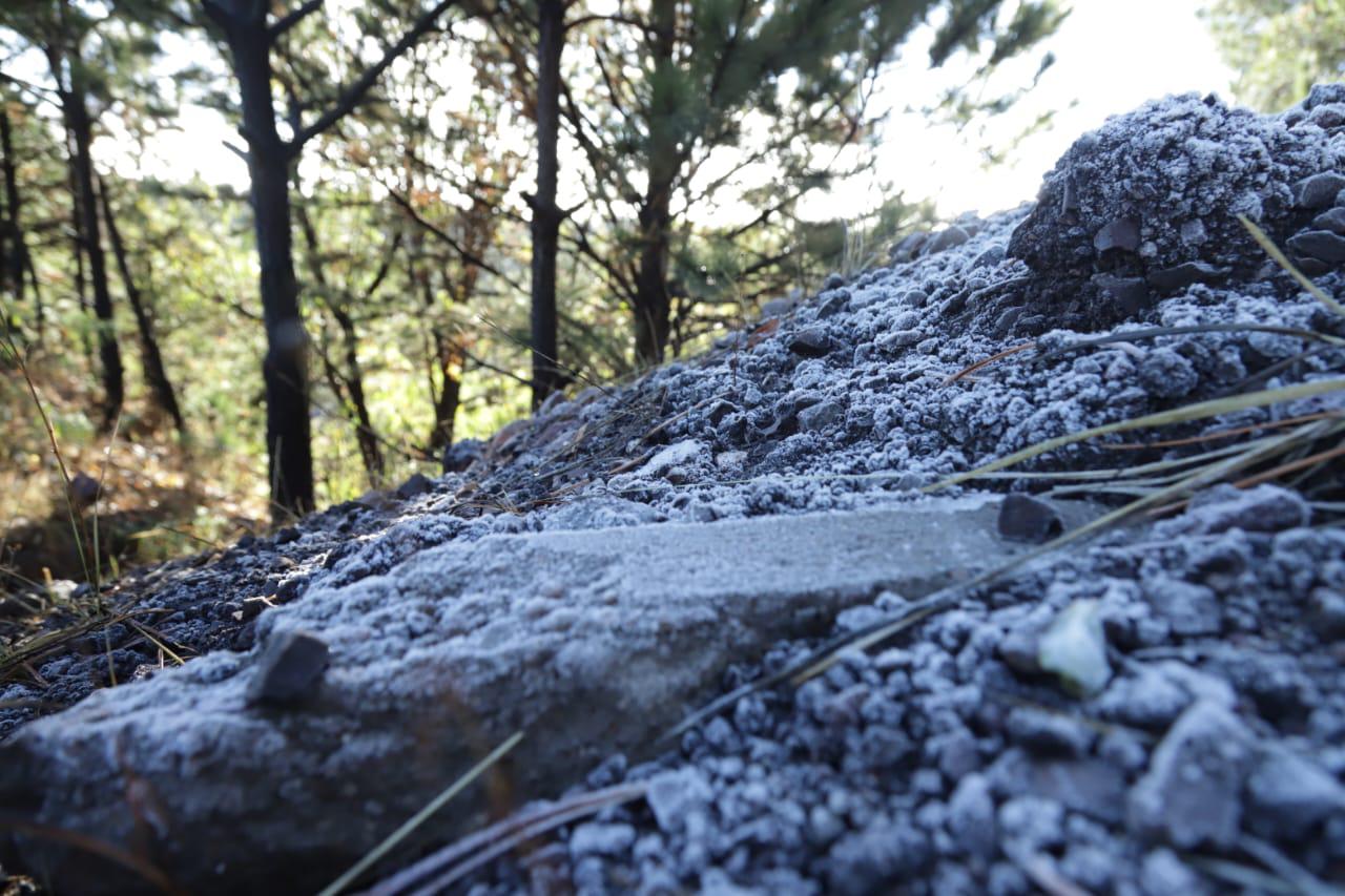 $!Escarcha y temperaturas bajo cero se registra en sierra de Durango