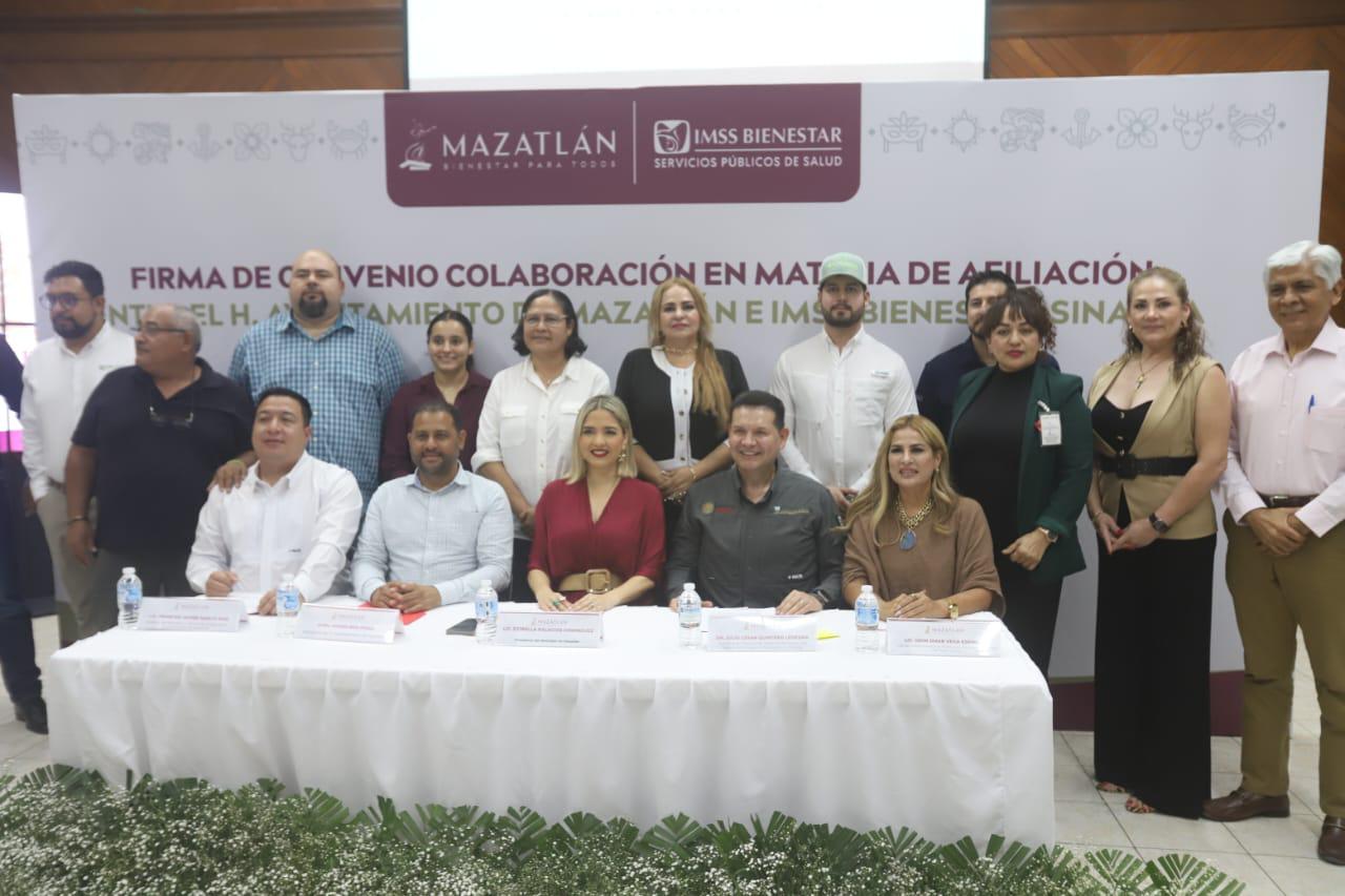 $!Firman convenio de colaboración el Ayuntamiento de Mazatlán y el IMSS Bienestar Sinaloa