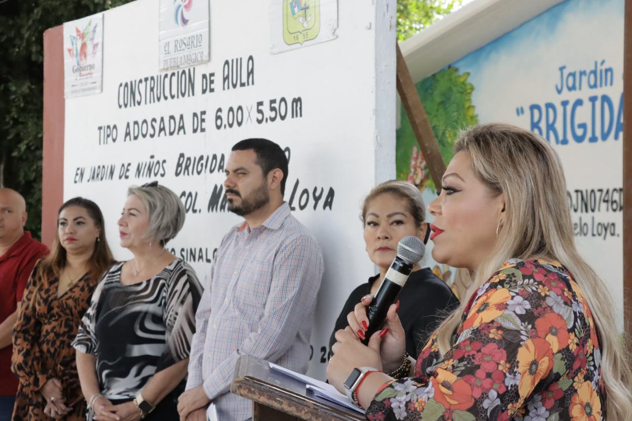 $!Anuncia Alcaldesa de Rosario construcción de aula para Jardín de Niños ‘Brígida Alfaro’