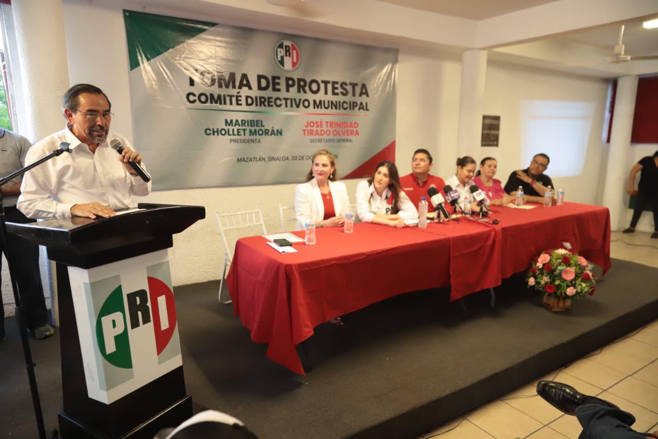 $!Maribel Chollet asume la dirigencia del PRI en Mazatlán con el reto de revitalizar al partido