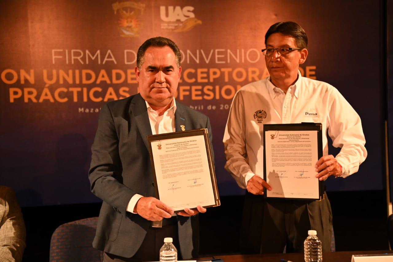$!Firma UAS convenio para que estudiantes realicen prácticas profesionales
