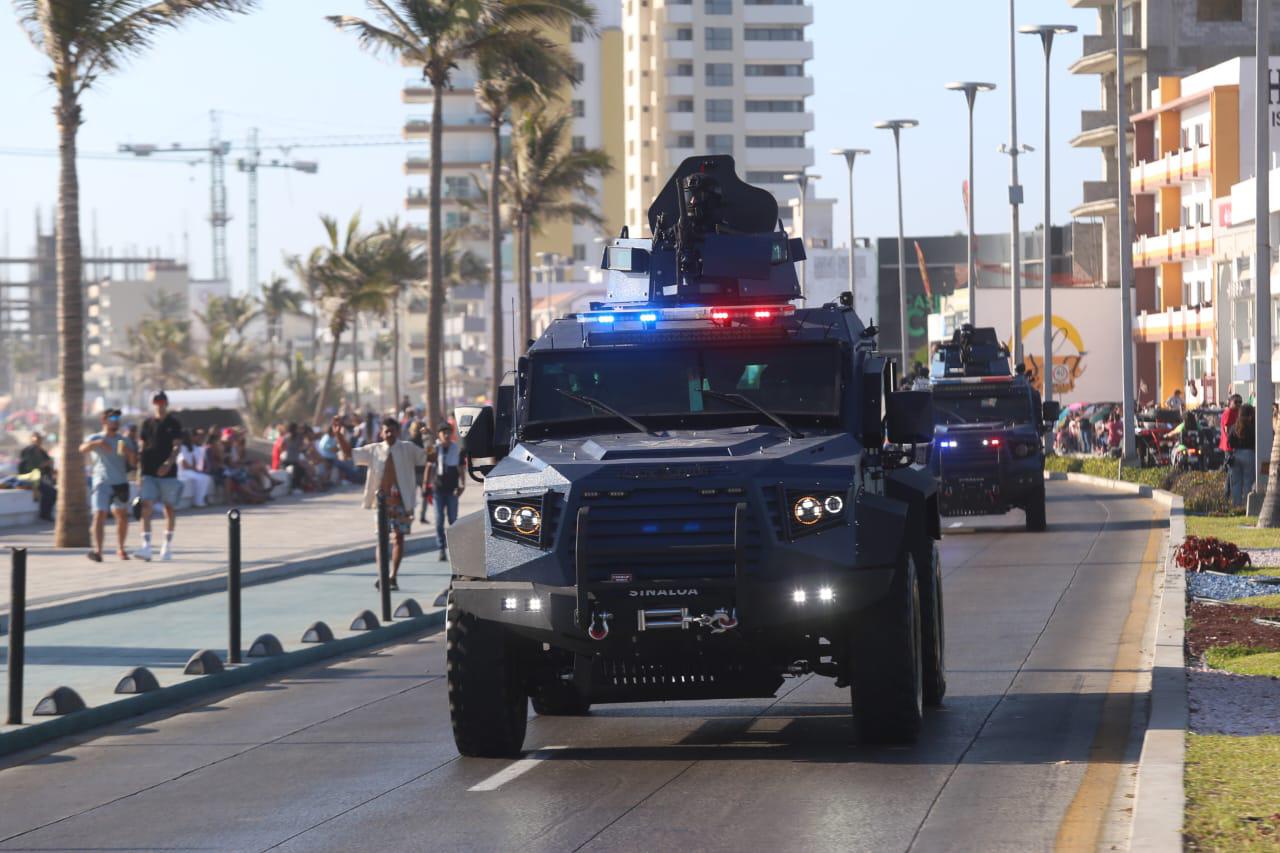 $!Presume SSPE en Mazatlán sus nuevas unidades blindadas