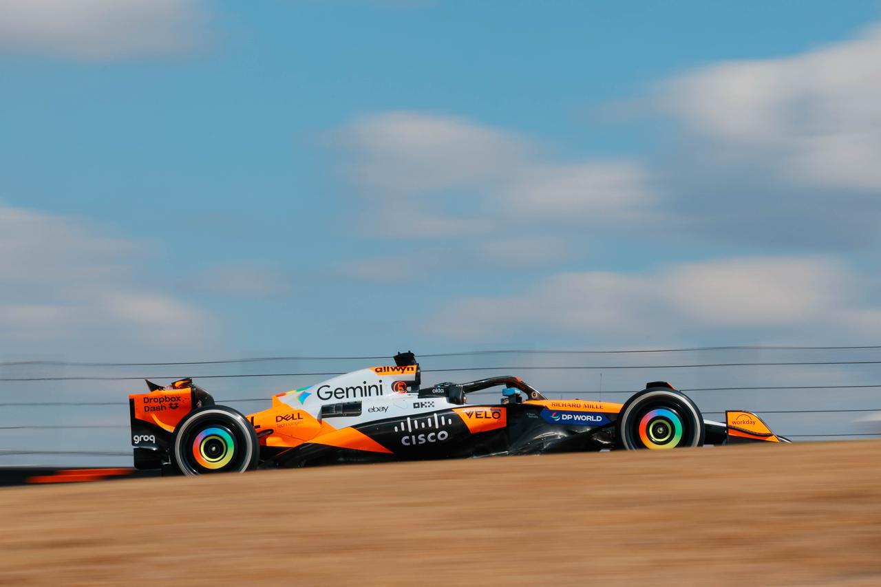 $!Lando Norris domina la única práctica en Austin