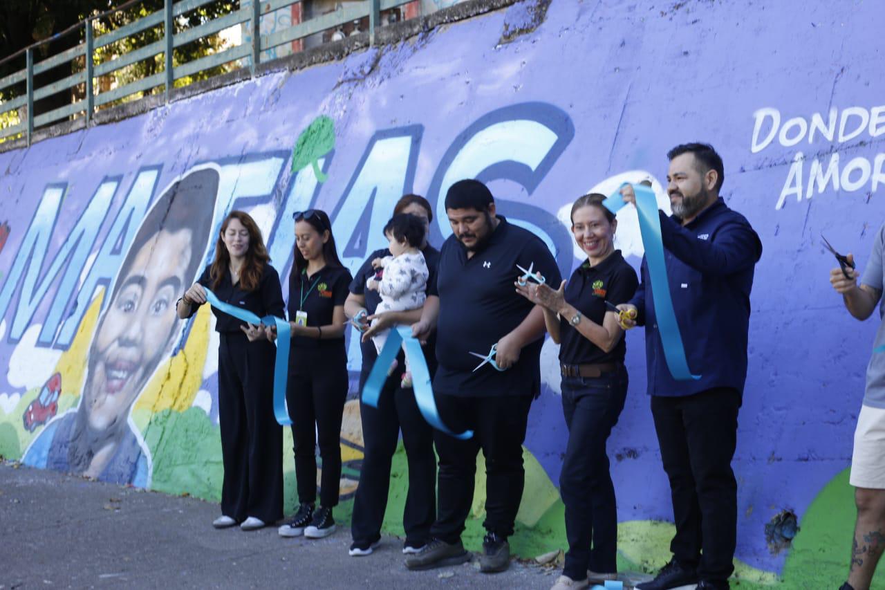 $!Mural ‘Cañadas, Corazón de Todos’ fortalece la paz y honra a Matías, pequeño fallecido por las lluvias