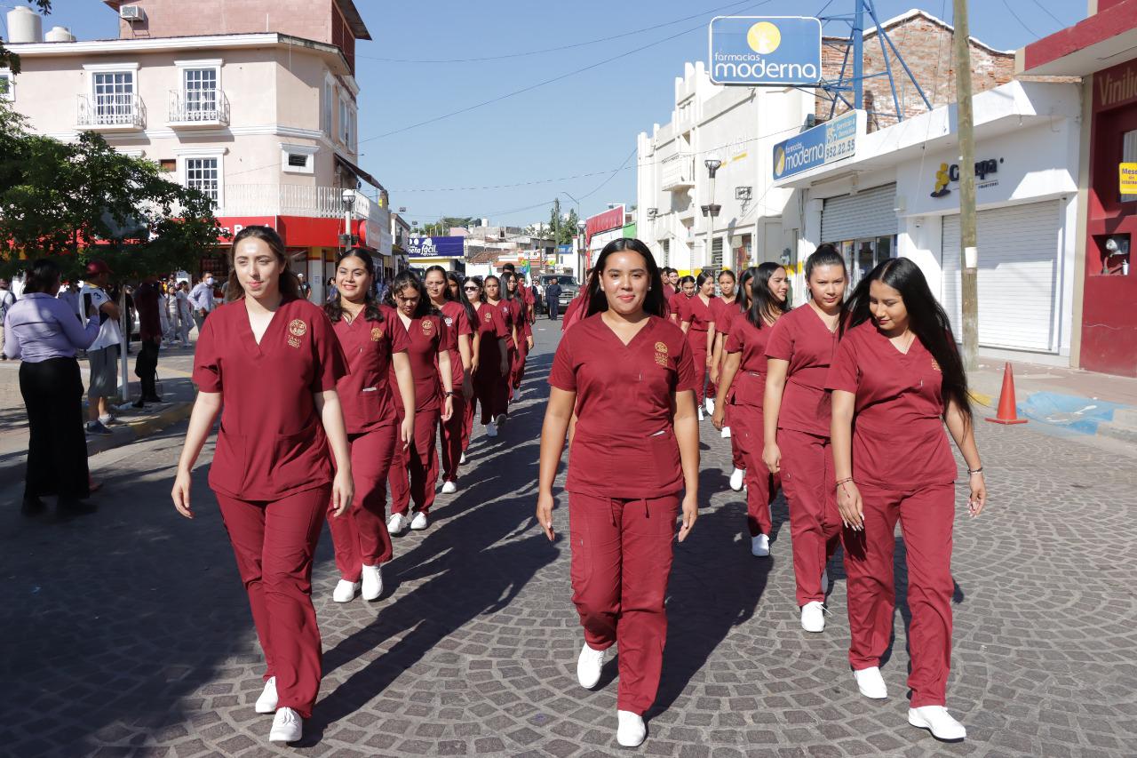 $!Celebran en Rosario el tradicional desfile revolucionario