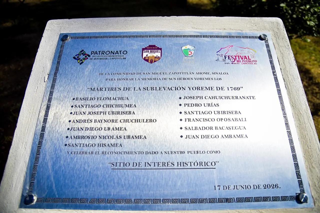 $!Inmortalizan a los mártires de la Sublevación Yoreme de 1769 en San Miguel, Zapotitlán