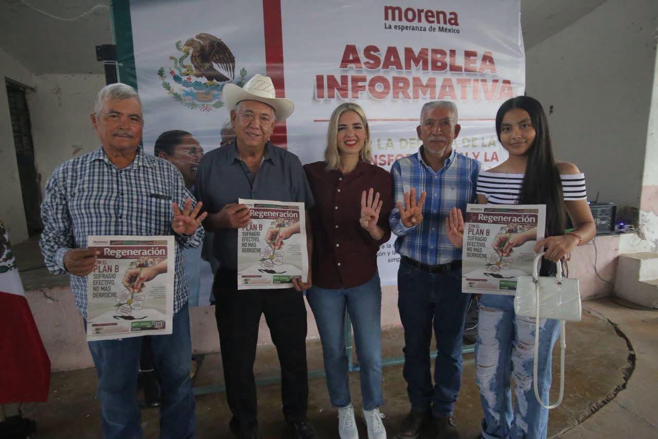 $!Inicia Estrella Palacios gira por Sinaloa con asambleas informativas de Morena