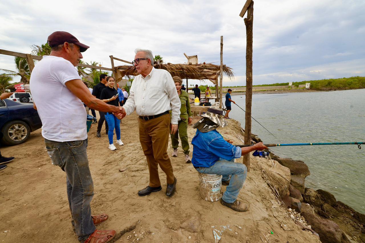 $!Supervisa Gobernador Rocha construcción del puente Bellavista-Boca del Río-Las Glorias