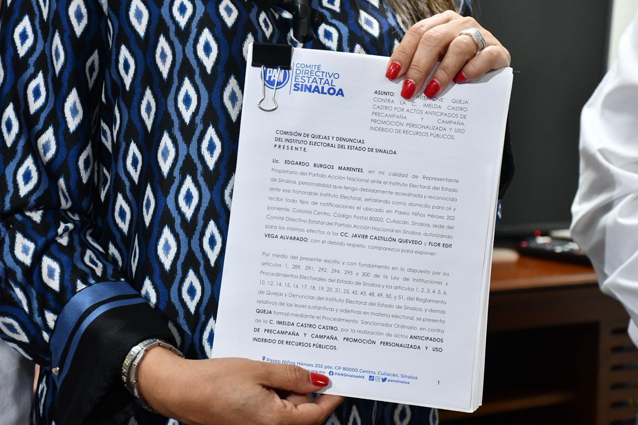 $!Denuncia PAN ante el IEES a Imelda Castro por actos anticipados de campaña