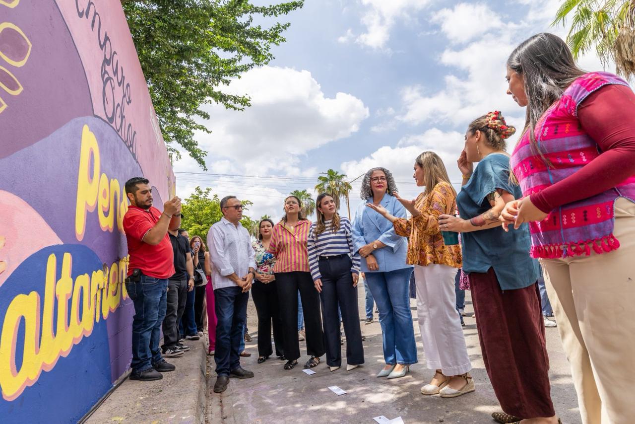 $!El mural forma parte de la de la estrategia de recuperación de espacios públicos.