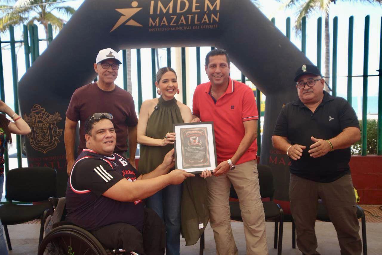 $!Inauguran en Mazatlán la Liga Estatal de Baloncesto sobre Silla de Ruedas