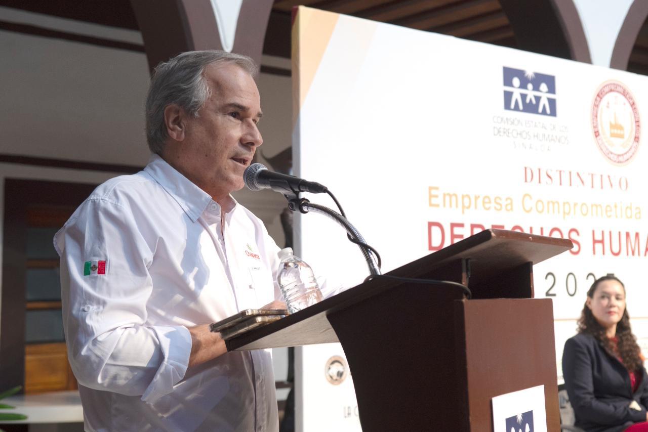 $!Reciben 36 empresas de Sinaloa distintivo por derechos humanos en 2025