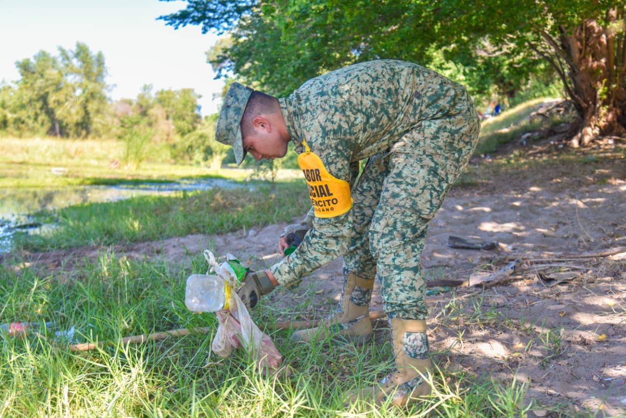 $!Recolectan 160 toneladas de basura en la cuenca del Río Fuerte en Ahome