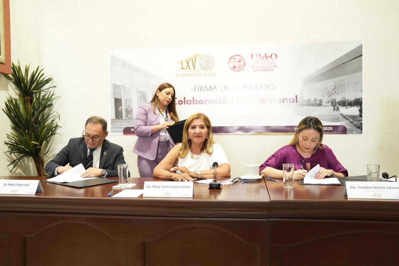 $!Congreso de Sinaloa y UAdeO firman convenio de colaboración; anuncian diplomado ‘Ciudadanía en Construcción de Paz’