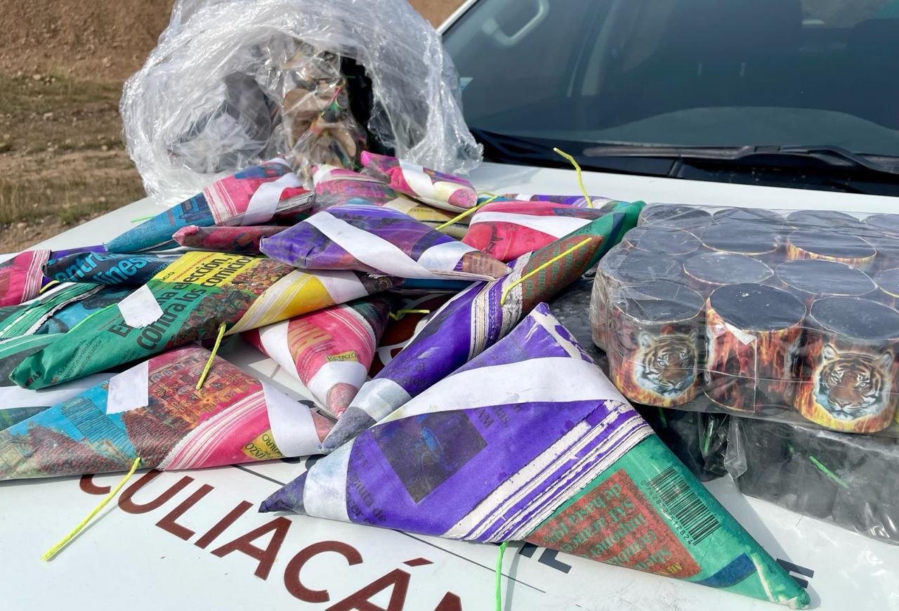 $!Protección Civil Culiacán destruye 250 kilogramos de pirotecnia decomisada