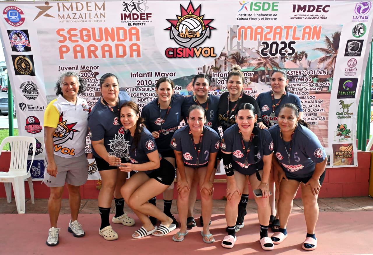 $!Selección Mazatlán impone la casa en Circuito Sinaloense de Voleibol