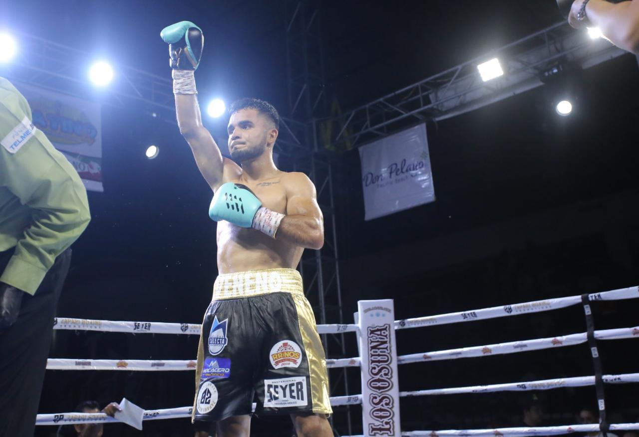 $!‘Veneno’ Aréchiga mantiene el invicto en pelea estelar de función ‘Rumbo a la Gloria’