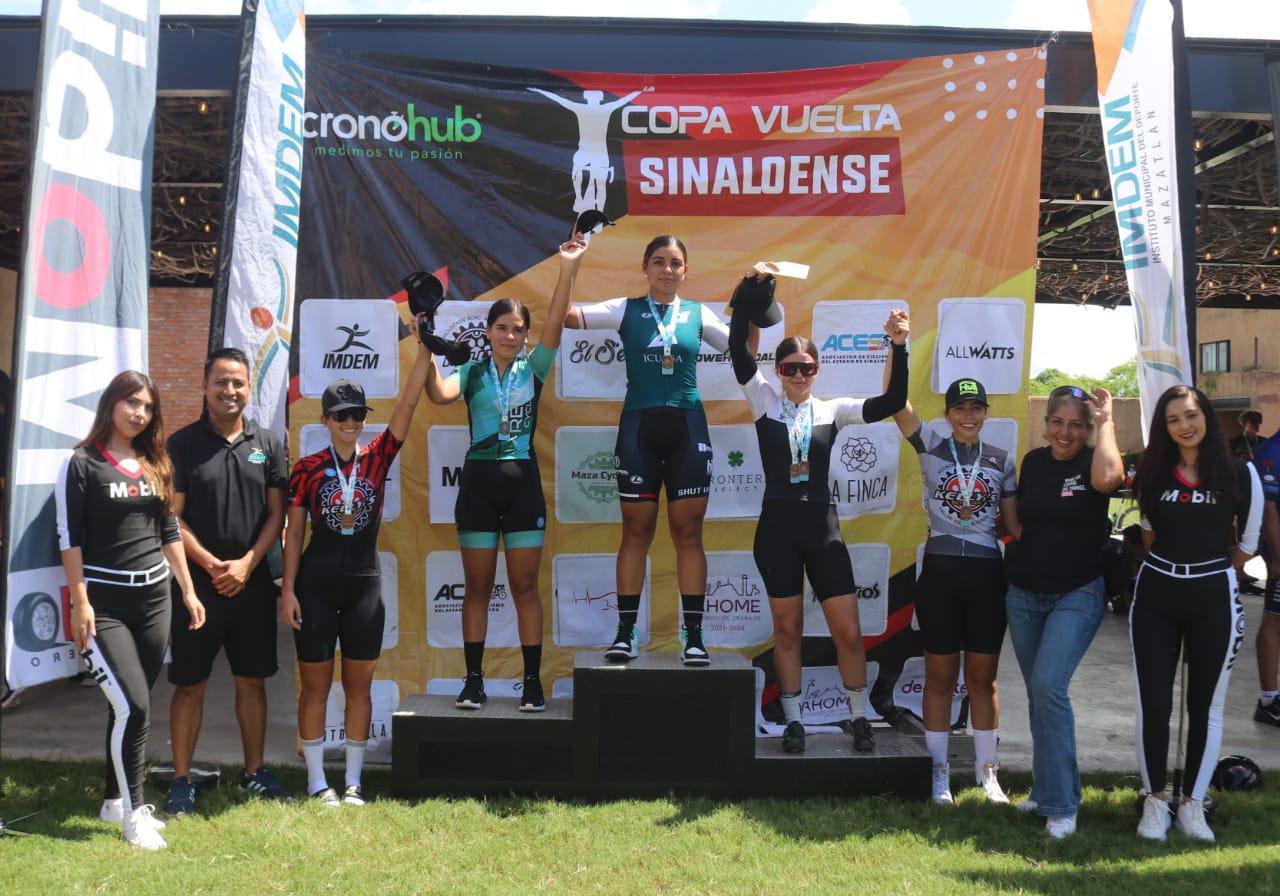 $!Dominan Roberto Méndez, de Ormuz, y Gabriela Couret, de Power Pedal, cuarta etapa de la Copa Vuelta Sinaloense 2022