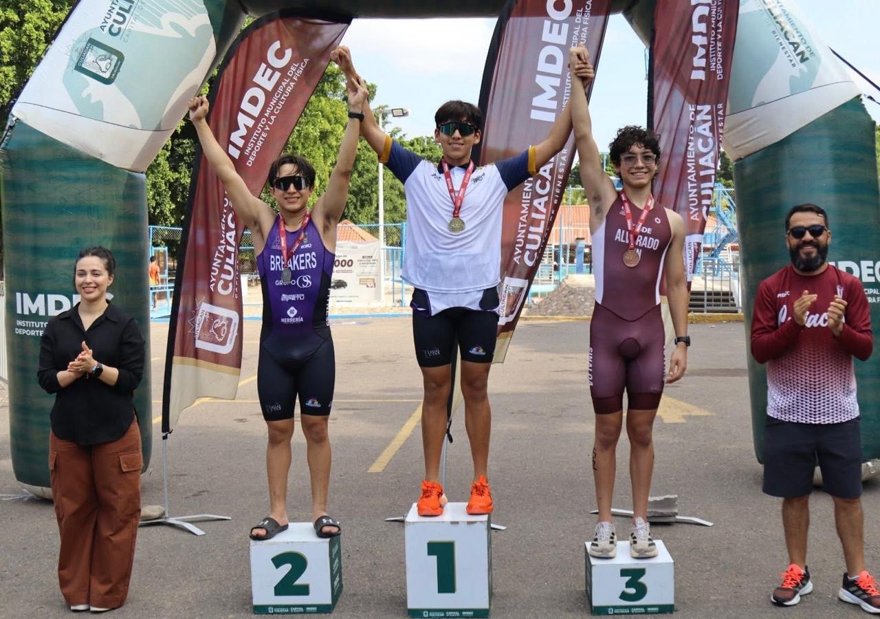 $!Fiesta deportiva en Culiacán: 80 atletas brillan en el Acuatlón 2025 rumbo a la Olimpiada Conade