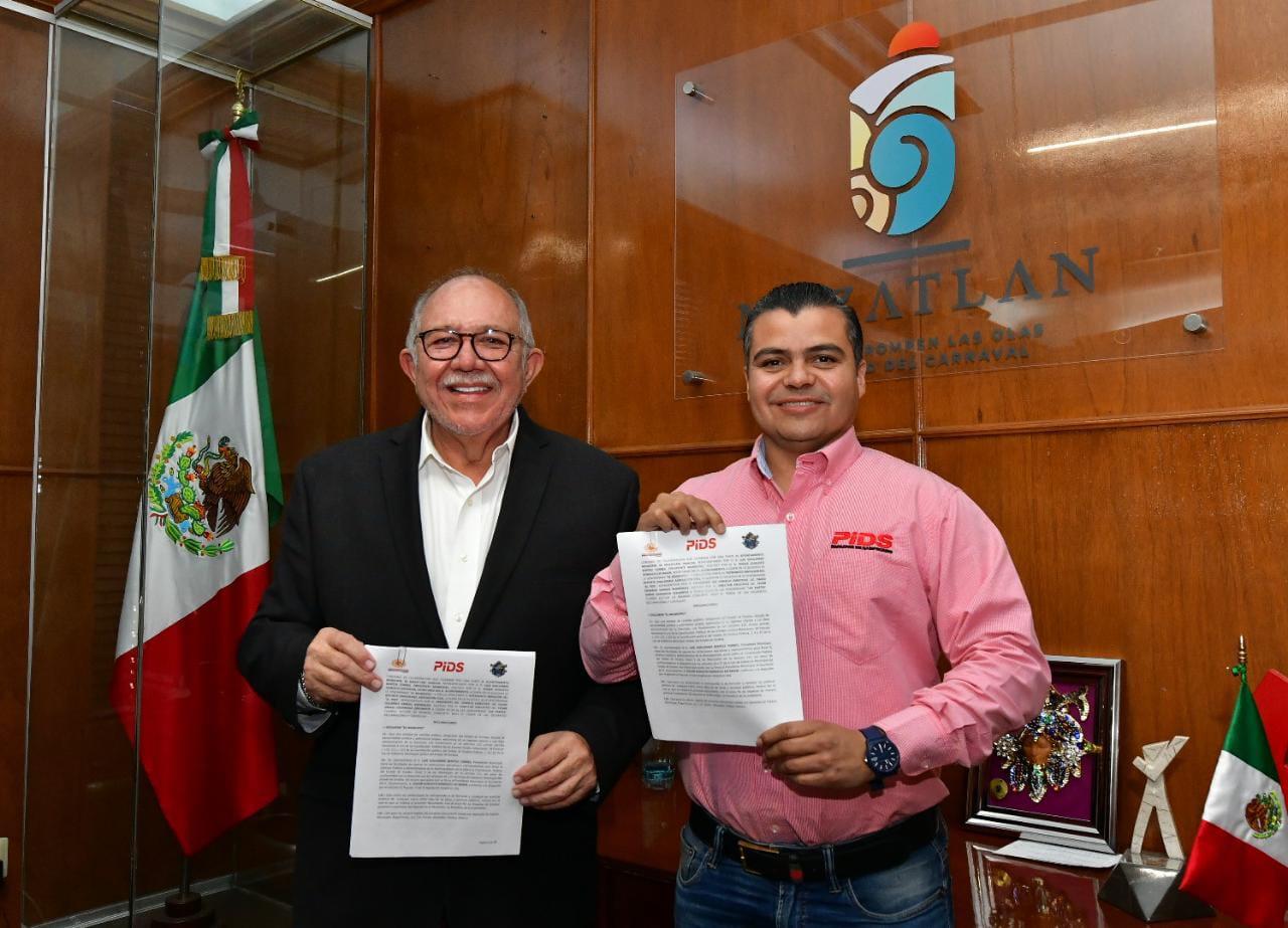 $!Ayuntamiento de Mazatlán y PIDS firman convenio para mejorar infraestructura deportiva del puerto