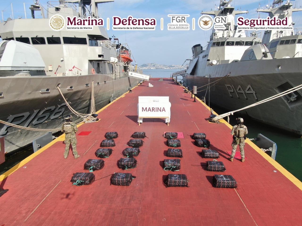 $!Aseguran más de media tonelada de cocaína en costas de Guerrero